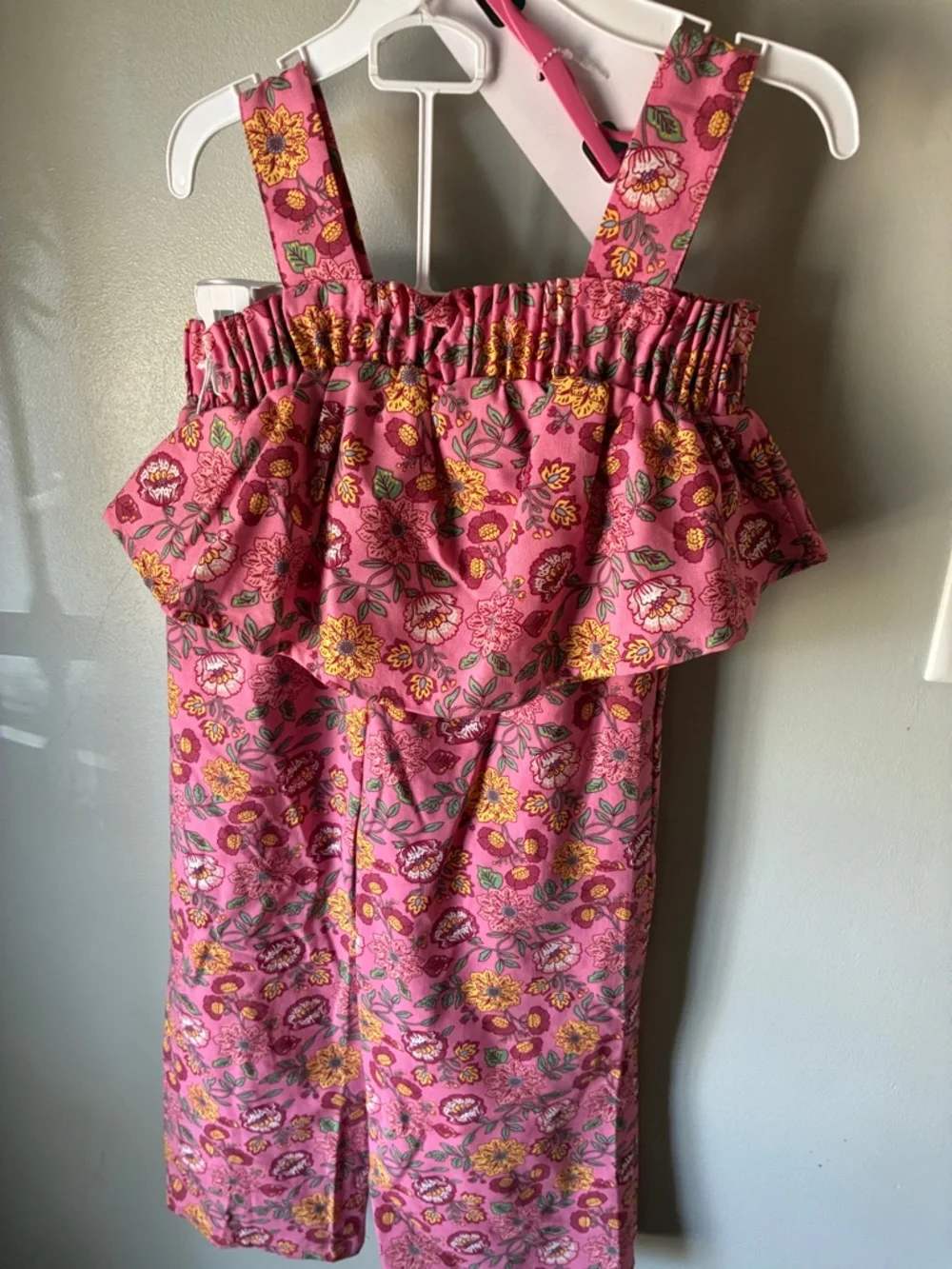 btween Pink Floral Kids Matching Set with Yellow Accents - Picture 2 of 3